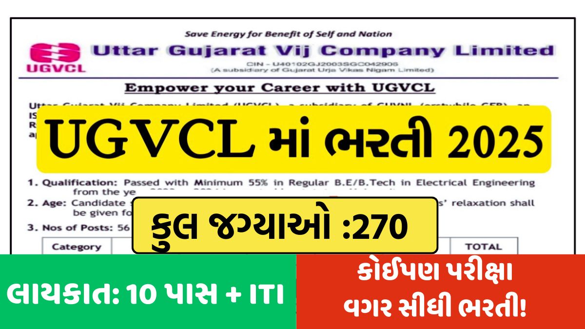 UGVCL Apprentice Bharti 2025