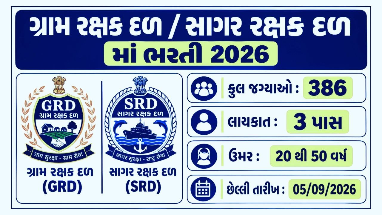 Gram Rakshak Dal (GRD) And Sagar Rakshak Dal (SRD) Recruitment 2026